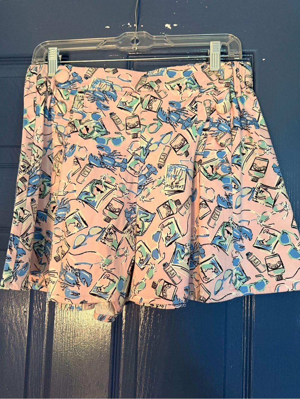 Miss Nouvelle pinup style shorts/ button front panel XL